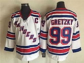New York Rangers #99 Wayne Gretzky White Throwback CCM Stitched Jersey,baseball caps,new era cap wholesale,wholesale hats
